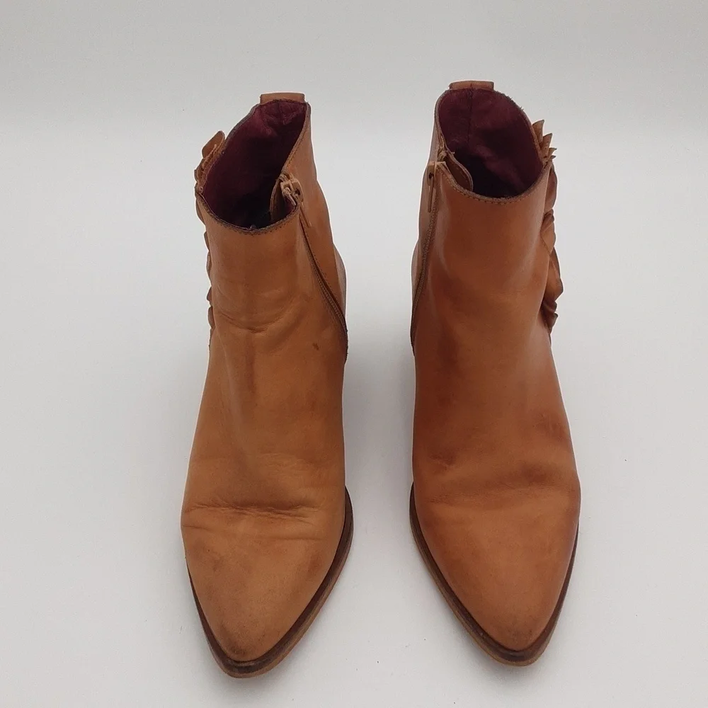 Mala vita ankle boot leather tan women 39 western festival rodeo casual y2k